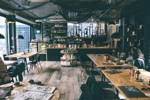 Inside of a restaurant