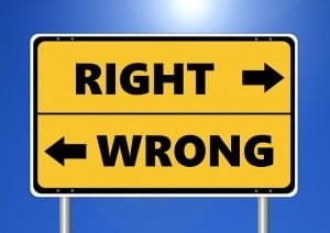 Road sign right wrong