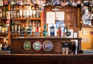 A bar at an Irish pub