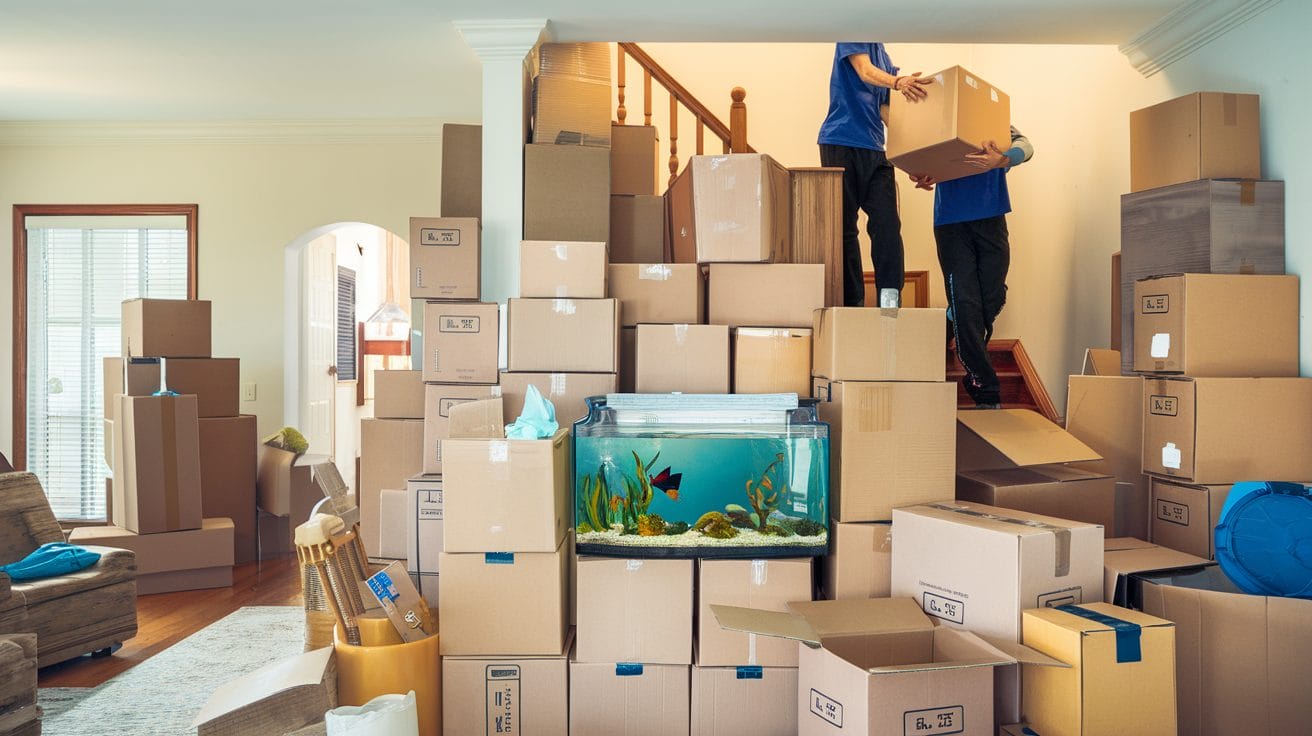 how to move with a fish tank