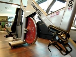 a stationary bike 