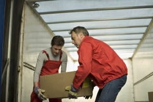 People load a moving truck