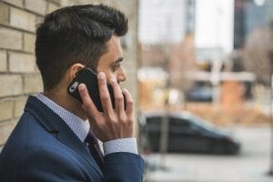 A man talking on the phone