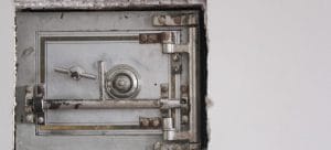 a safe in the wall