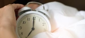 An alarm clock ready to set off