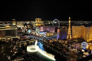 a photo of las vegas at night