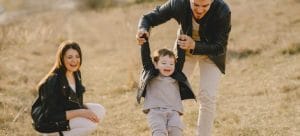 a photo of a family having fun 